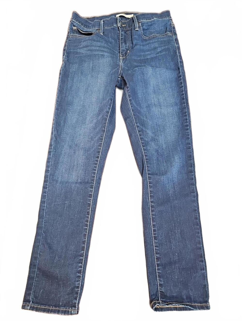 Levi's Slimming Skinny Jeans Women's Size 31 X 28L Dark Blue Flex Stetch Denim